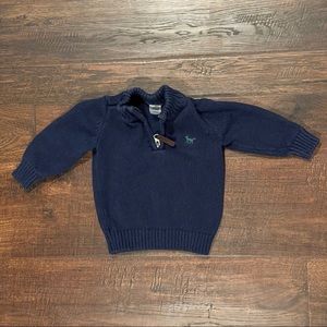 Carter’s Navy Blue 1/4 Zip Pullover Sweater Sz 12M